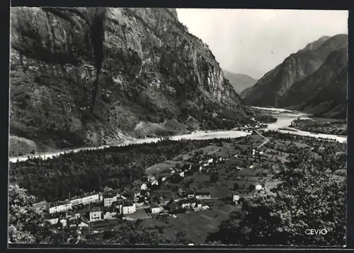 AK Cevio /Valle Maggia, Panorama mit Bergen
