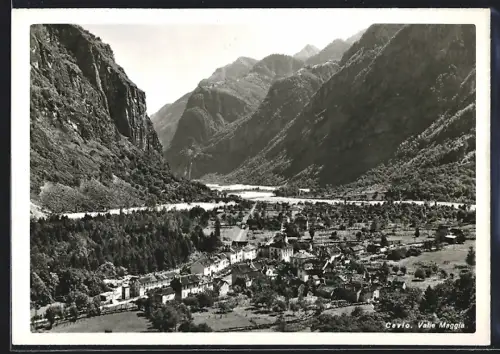 AK Cevio /Valle Maggia, Panorama mit Bergen