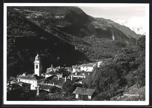 AK Castasegna, Panorama mit Bergen