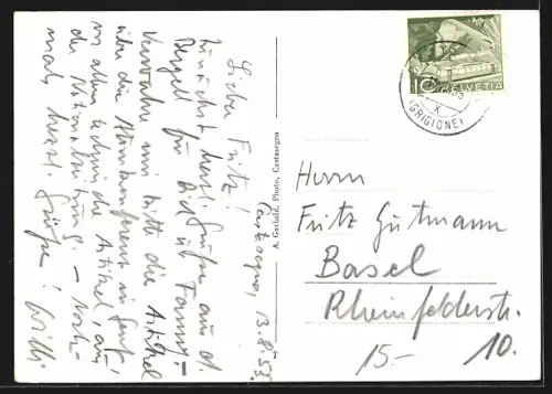 AK Castasegna, Panorama mit Bergen