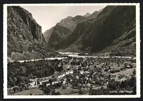 AK Cevio /Valle Maggia, Panorama mit Bergen