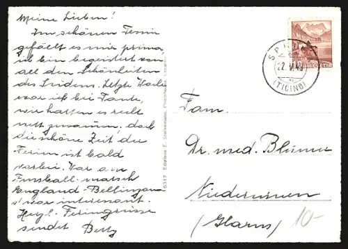 AK Spruga /Val Onsernone, Panorama mit Bergen