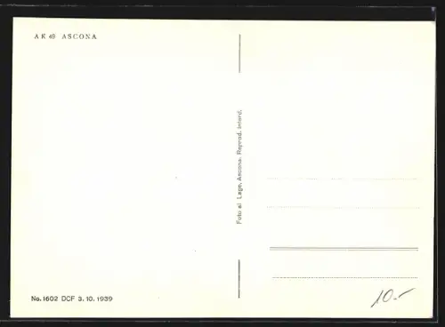 AK Ascona, Panorama mit Bergen