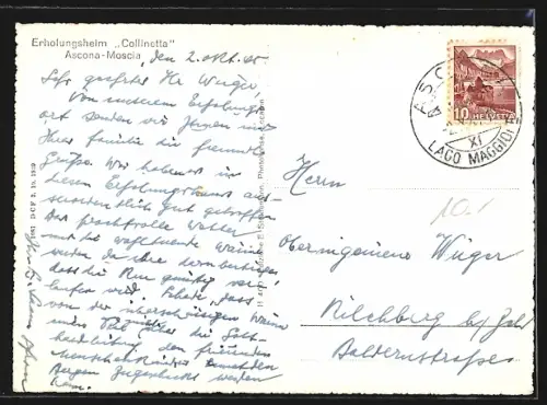 AK Ascona-Moscia, Erholungsheim Collinetta