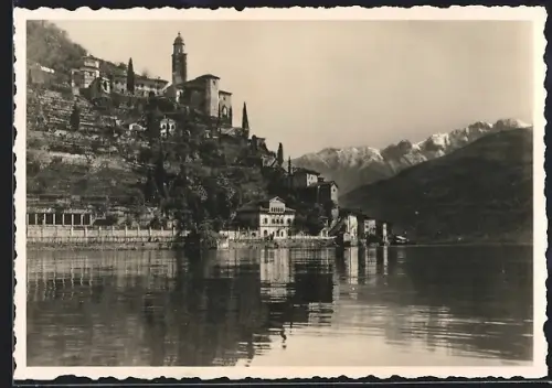 AK Morcote, Panorama mit Monte Generoso