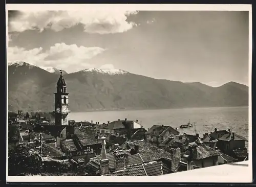 AK Ascona, Panorama mit Turm