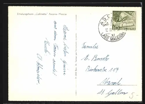 AK Ascona-Moscia, Erholungsheim Collinetta