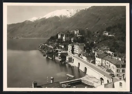 AK Ascona, Panorama mit Strassenpartie