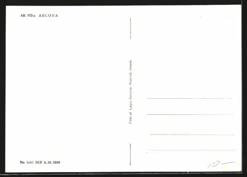 AK Ascona, Panorama mit Strassenpartie