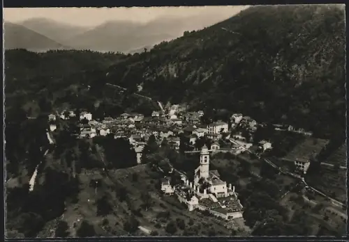 AK Astano, Hotel Post, Teilansicht, Fliegeraufnahme