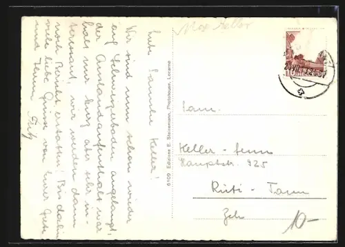 AK Brione s/Minusio, Ortsansicht aus der Vogelschau