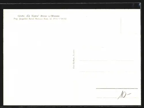 AK Brione-s-Minusio, Gasthaus Grotto Cà Nostra, Innenansicht