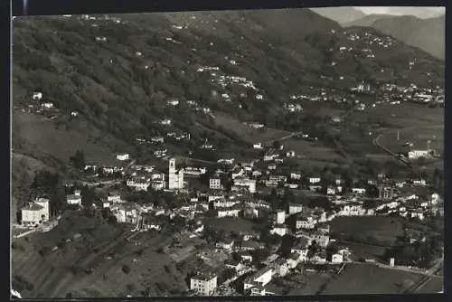 AK Agno, Panorama, Fliegeraufnahme