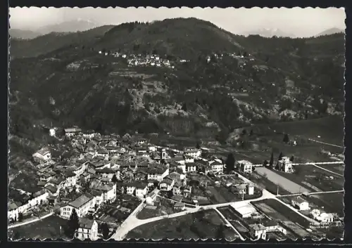 AK Novaggio /Malcantone, Panorama, Fliegeraufnahme