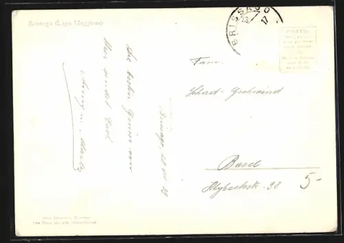 AK Brissago /Lago Maggiore, Panorama mit Strand