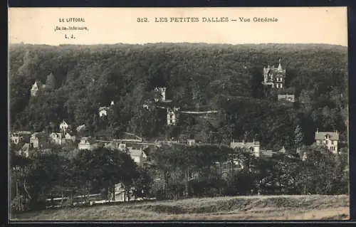 AK Les Petites Dalles, Vue Générale sur le village et la forêt environnante