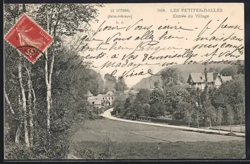 AK Les Petites-Dalles, Entrée du Village
