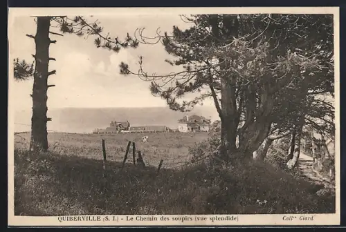 AK Quiberville /S.-I., Le Chemin des soupirs, vue splendide