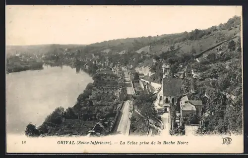 AK Orival /Seine-Inférieure, La Seine prise de la Roche Noire