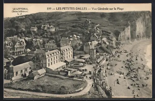 AK Les Petites-Dalles, Vue Générale sur la Plage