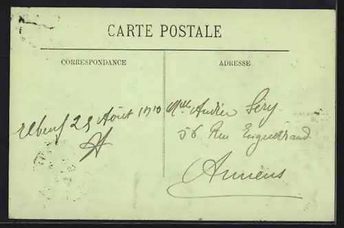 AK Orival, Vue sur Orival et la rivière avec collines en arrière-plan