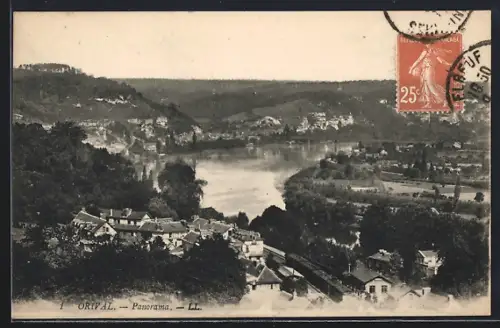 AK Orival, Panorama sur la rivière et les collines environnantes