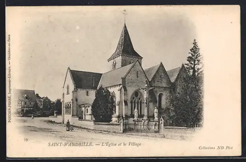 AK Saint-Wandrille, L`église et le village