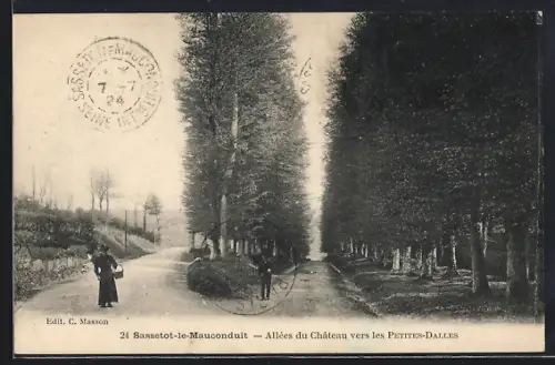 AK Sassetot-le-Mauconduit, Allées du Château vers les Petites-Dalles