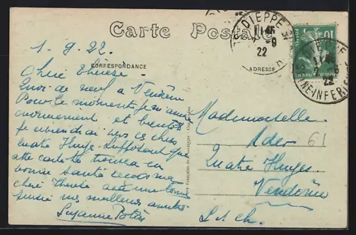 AK Dieppe, Le Casino, La Plage à marée basse