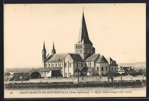 AK Saint-Martin-de-Boscherville /Seine-Inférieure, Église Saint-Georges, XIe siècle