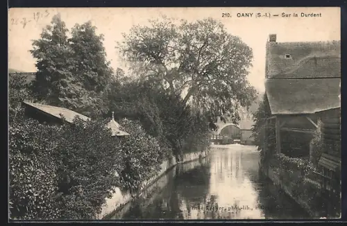 AK Cany /S.-I., Sur la Durdent, vue pittoresque du cours d`eau et des arbres environnants