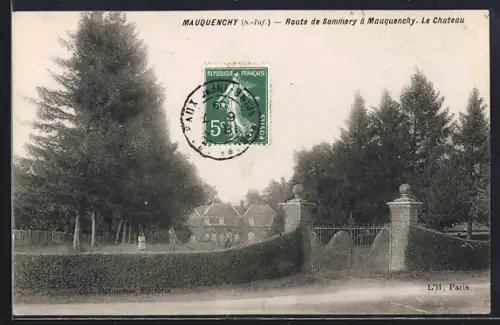 AK Mauquenchy /S.-Inf., Route de Sommery à Mauquenchy, Le Château