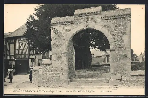 AK Offranville /Seine-Inférieure, Vieux Portail de l`Église
