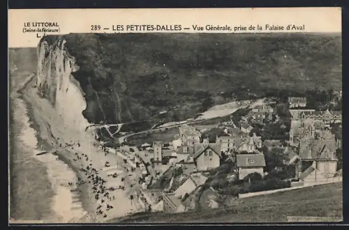 AK Les Petites-Dalles /Seine-Inférieure, Vue Générale, prise de la Falaise d`Aval