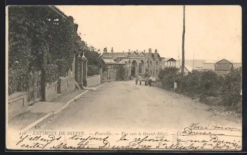 AK Pourville, Vue vers le Grand-Hôtel