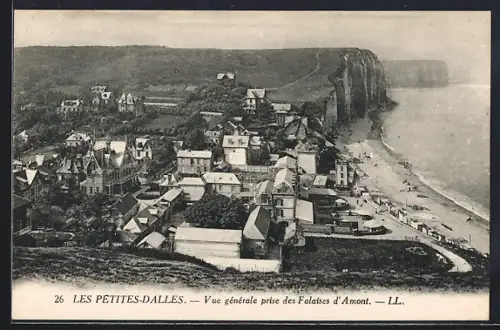 AK Les Petites-Dalles, Vue générale prise des Falaises d`Amont