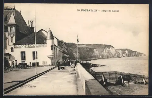 AK Pourville, Plage du Casino et promenade côtière