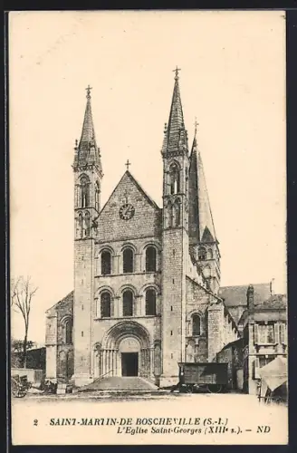 AK Saint-Martin-de-Boscheville /S.-I., L`Église Saint-Georges