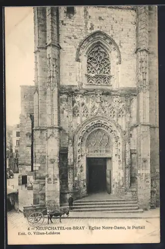 AK Neufchâtel-en-Bray, Église Notre-Dame, le Portail