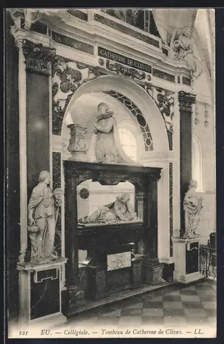 AK Eu, Collégiale, Tombeau de Catherine de Clèves