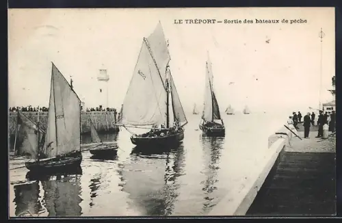AK Le Tréport, Sortie des bateaux de pêche