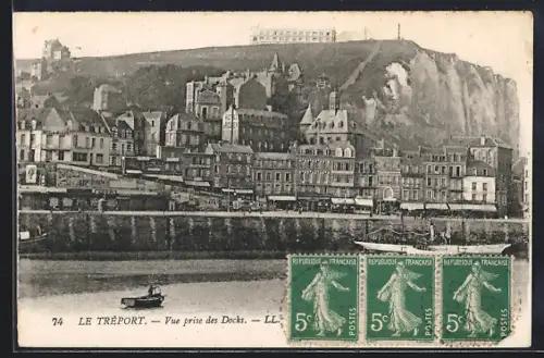 AK Le Tréport, Vue prise des Docks