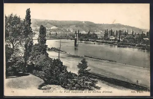 AK Elbeuf, Le Pont Suspendu et les Roches d`Orival