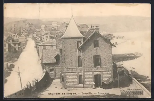 AK Pourville, Panorama d`une maison en bord de mer