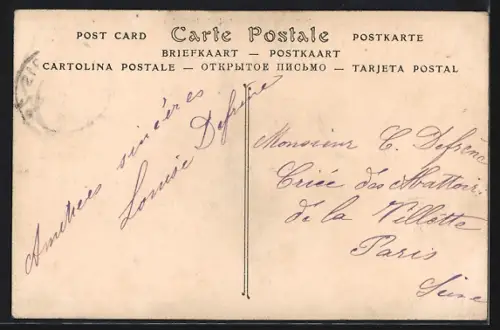 AK Étretat, Vue générale de la Ville et de la haute mer