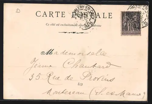 AK Saint-Valery-en-Caux, Entrée du port avec voilier et jetées animées