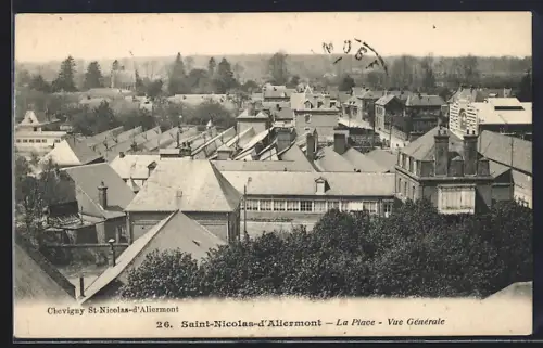 AK Saint-Nicolas-d`Aliermont, La Place, Vue Générale