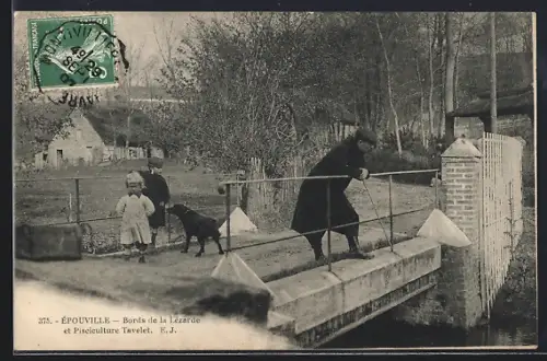 AK Épouville, Bords de la Lézarde et Pisciculture Tavelet