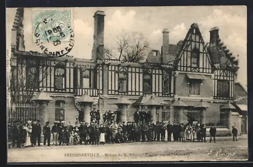 AK Fressenneville, Maison de M. Edouard Pianier après l`incendie