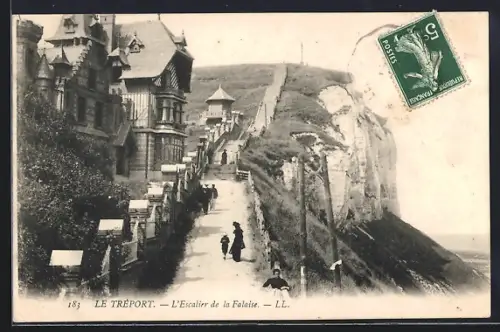 AK Le Tréport, L`Escalier de la Falaise